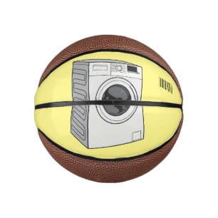 Afbeelding cartoon wasmachine basketbal