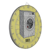 Afbeelding cartoon wasmachine dartbord (Voorkant Links)