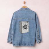 Afbeelding cartoon wasmachine denim jacket (Hangar)