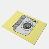 Afbeelding cartoon wasmachine deurmat (Schuin)