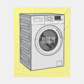 Afbeelding cartoon wasmachine fleece deken (Voorkant)
