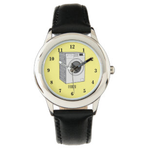 Afbeelding cartoon wasmachine horloge