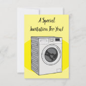Afbeelding cartoon wasmachine kaart (Achterkant)