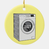 Afbeelding cartoon wasmachine keramisch ornament (Achterkant)