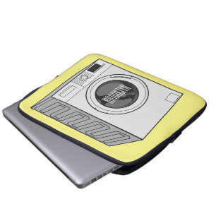 Afbeelding cartoon wasmachine laptop sleeve