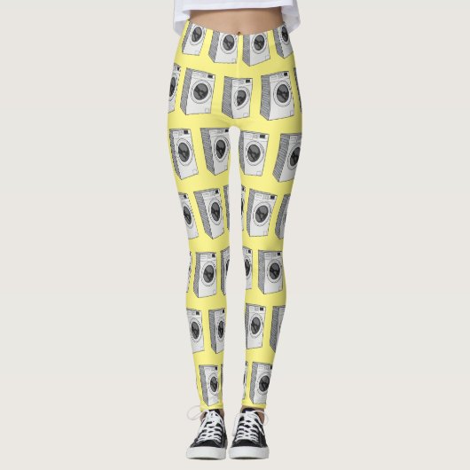 Afbeelding cartoon wasmachine leggings (Voorkant)