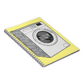 Afbeelding cartoon wasmachine notitieboek (Rechterzijde)