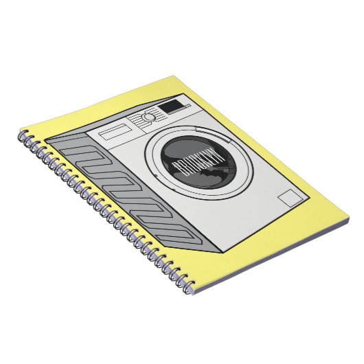 Afbeelding cartoon wasmachine notitieboek (Rechterzijde)