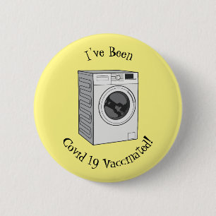 Afbeelding cartoon wasmachine ronde button 5,7 cm