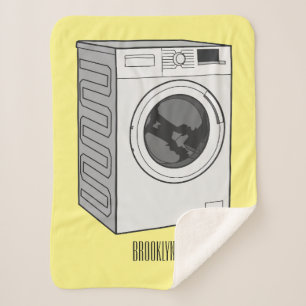 Afbeelding cartoon wasmachine sherpa deken