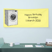 Afbeelding cartoon wasmachine spandoek (Beurs)