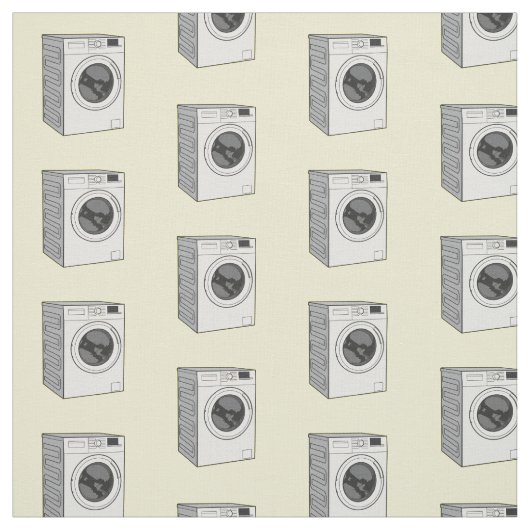 Afbeelding cartoon wasmachine stof (Swatch)