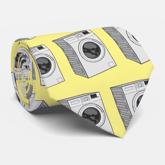 Afbeelding cartoon wasmachine stropdas (Opgerold)