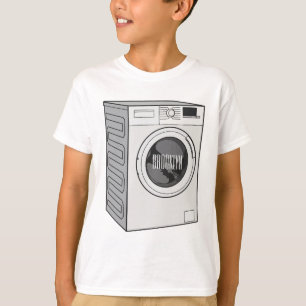 Afbeelding cartoon wasmachine t-shirt