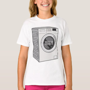 Afbeelding cartoon wasmachine t-shirt