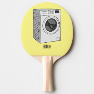 Afbeelding cartoon wasmachine tafeltennisbatje