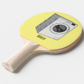 Afbeelding cartoon wasmachine tafeltennisbatje (Voorkant Gekanteld)