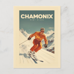 Afbeelding Chamonix - Frankrijk - Monte-Blanc illu Briefkaart