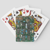 Afbeelding computerelektronica printkaart pokerkaarten (Achterkant)