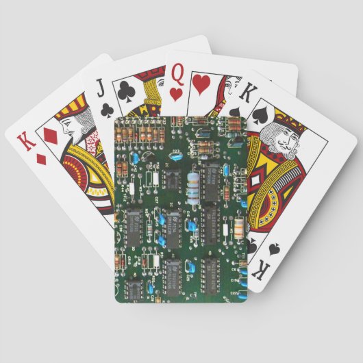 Afbeelding computerelektronica printkaart pokerkaarten (Achterkant)