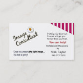 "Afbeelding Consultant II" — Mode Stylist, Wardrob Visitekaartje (Achterkant)