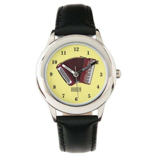 Afbeelding cordion cartoon horloge (Voorkant)
