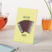 Afbeelding cordion cartoon reclamebord met voetstuk (Insitu)