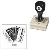 Afbeelding cordion cartoon 	rubberstempel (Gestempeld)