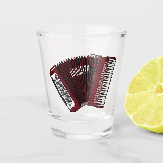 Afbeelding cordion cartoon shot glas (Voorkant)