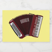 Afbeelding cordion cartoon voedselcontainer etiket (Enkel label)