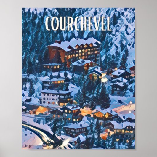 Afbeelding Courchevel skigebied Poster (Voorkant)