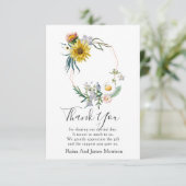 Afbeelding Daisies Floral Wedding Bedankt (Staand voorkant)