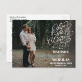 Afbeelding De datum opslaan Briefkaart, enkele fot Briefkaart (Voorkant / Achterkant)