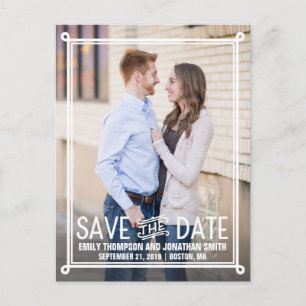 Afbeelding De datum opslaan Briefkaart, portretfot Briefkaart