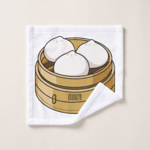 Afbeelding dim sum cartoon bad handdoek