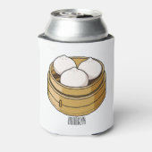 Afbeelding dim sum cartoon blikjeskoeler (Blikje Achterkant)