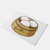 Afbeelding dim sum cartoon deurmat (Schuin)