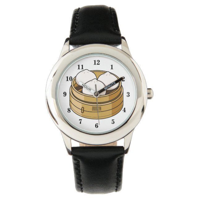 Afbeelding dim sum cartoon horloge (Voorkant)