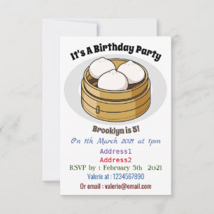 Afbeelding dim sum cartoon kaart