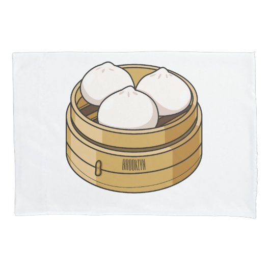 Afbeelding dim sum cartoon kussensloop (Voorkant)
