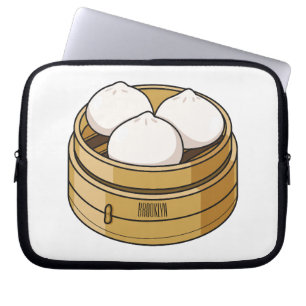 Afbeelding dim sum cartoon laptop sleeve
