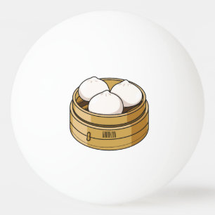 Afbeelding dim sum cartoon pingpongballen