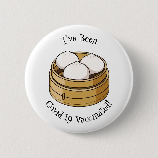 Afbeelding dim sum cartoon ronde button 5,7 cm (Voorkant)