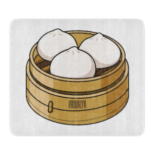 Afbeelding dim sum cartoon snijplank