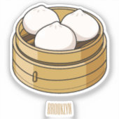 Afbeelding dim sum cartoon sticker (Voorkant)