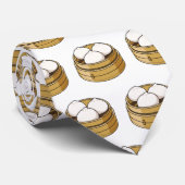 Afbeelding dim sum cartoon stropdas (Opgerold)