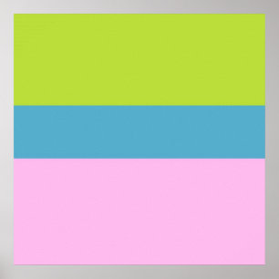afbeelding drie kleuren kunst poster