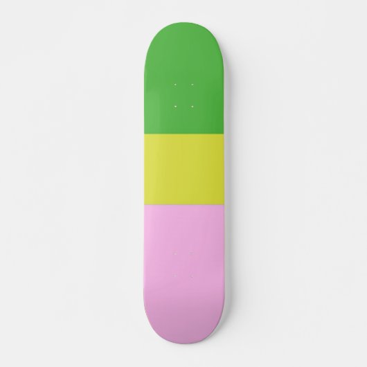 afbeelding drie kleuren kunst skateboard (Voorkant)