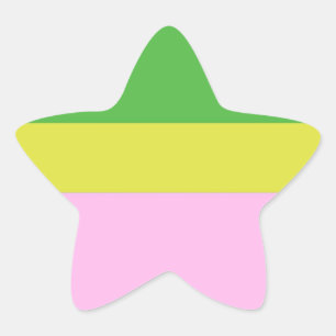 afbeelding drie kleuren kunst ster sticker