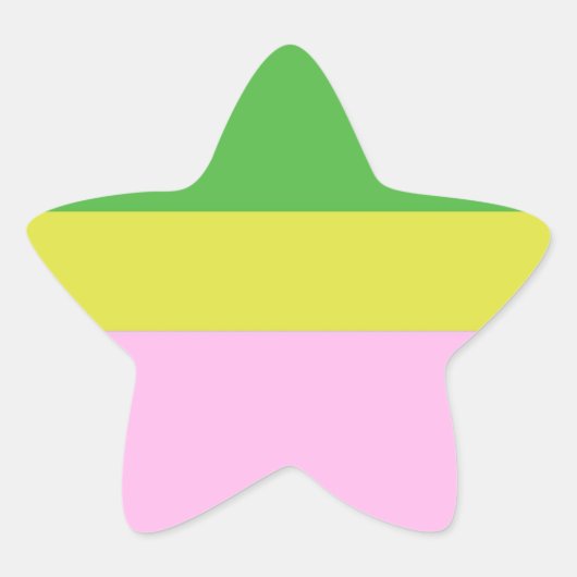 afbeelding drie kleuren kunst ster sticker (Voorkant)
